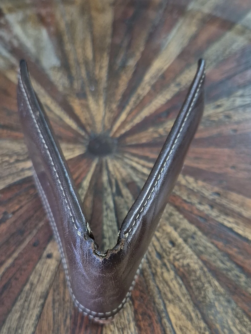 Fossil Brown and Tan Leather Bifold Wallet.